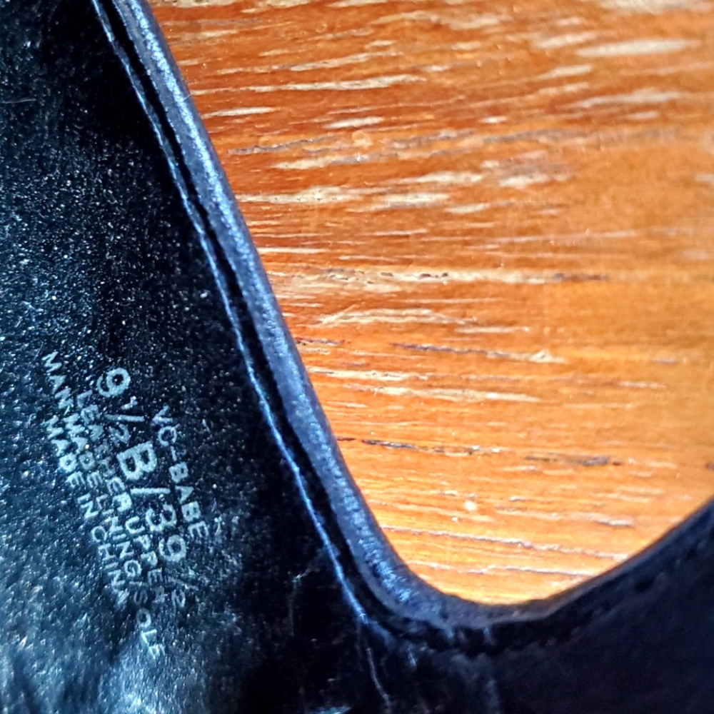 Vince Camuto Vintage Rare Women's VC-Babe Platform Wedge Sandal🖤💕 - Picture 4 of 7